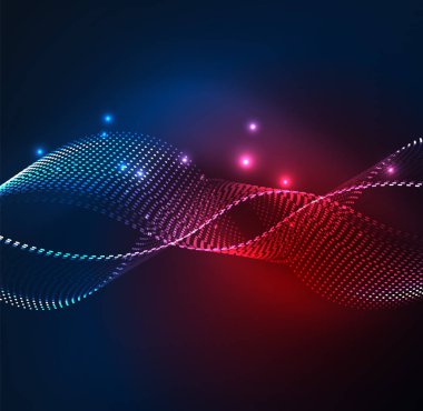 Vektör dalga parçacıklar arka plan