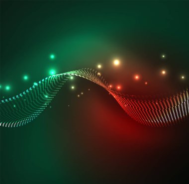 Vektör dalga parçacıklar arka plan