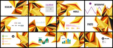 Modern üçgen sunu şablonu