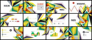 Modern üçgen sunu şablonu