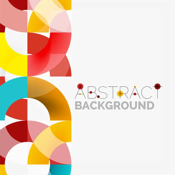 Colorful rings on grey background, modern geometric pattern design — Stock Vector