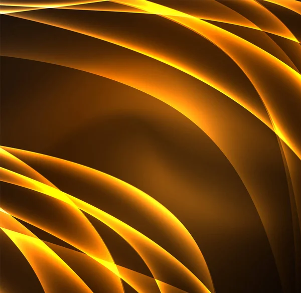 Enerji hatları, karanlıkta parlayan dalgalar vektör arka plan