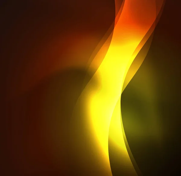 Ondes lumineuses au néon — Image vectorielle