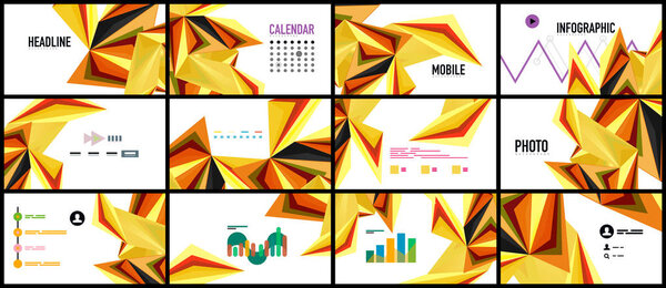 Modern triangle presentation template