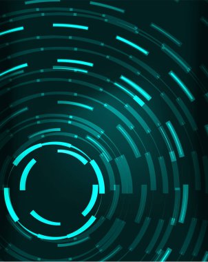 Neon Çemberleri Soyut Arkaplan