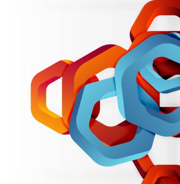 Üst üste gelen altıgenler arka planı Tasarla