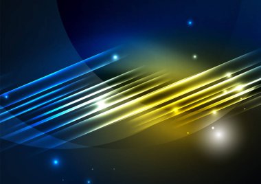 parlayan futuristik çizgiler