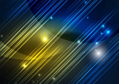 parlayan futuristik çizgiler