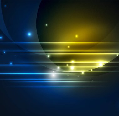 parlayan futuristik çizgiler