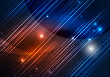 parlayan futuristik çizgiler