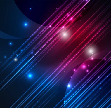parlayan futuristik çizgiler