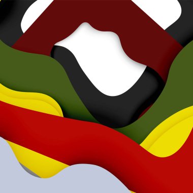 kesim şekilleri ile 3D vektör arka plan