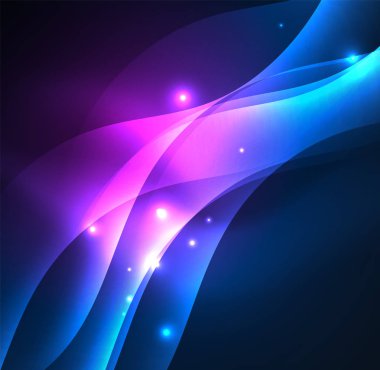 Neon ışıklı dalgalar