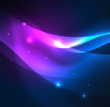 Neon ışıklı dalgalar