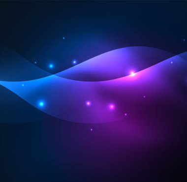 Neon ışıklı dalgalar