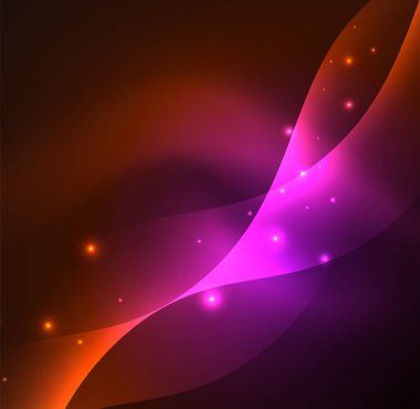 Neon ışıklı dalgalar