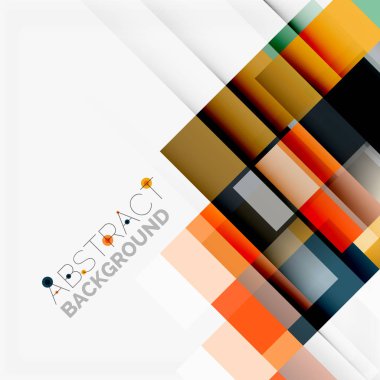 Soyut engeller şablon tasarım arka plan, beyaz, basit geometrik şekiller düz çizgiler ve dikdörtgenler