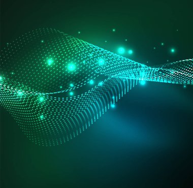 Vektör dalga parçacıklar arka plan