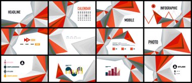 Modern üçgen sunu şablonu