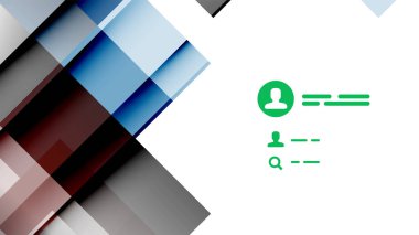 İş tanıtımı geometrik şablonu