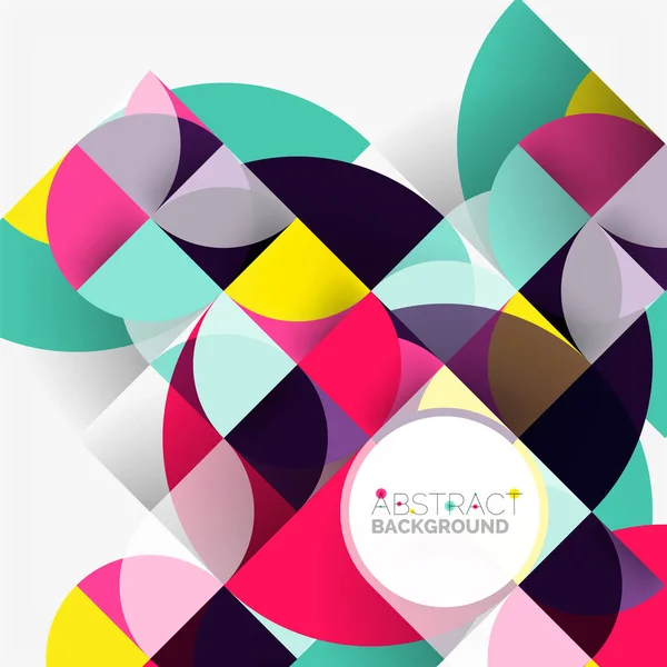 Modern geometrical abstract background circles — Stock Vector