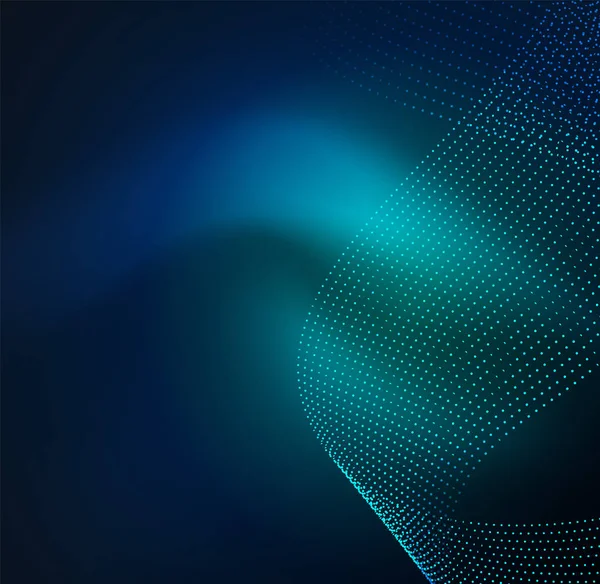 parlayan parçacıkların 3D ışıklı dalga