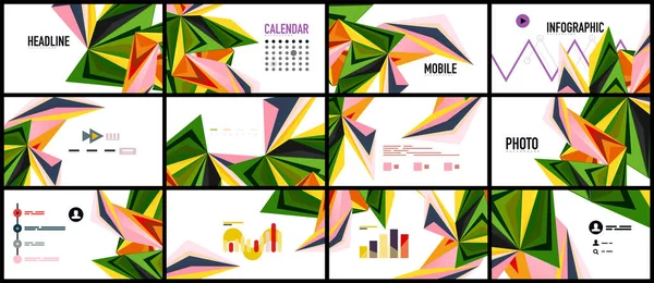 Modern üçgen sunu şablonu