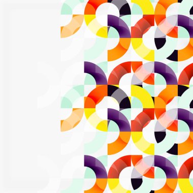 Modern geometrik desen tasarım gri arka plan üzerinde renkli halkalar