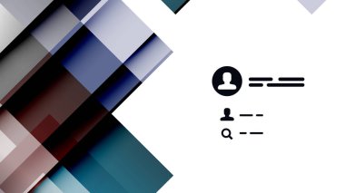 İş tanıtımı geometrik şablonu