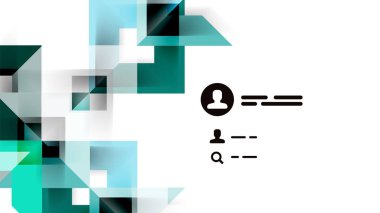 İş tanıtımı geometrik şablonu