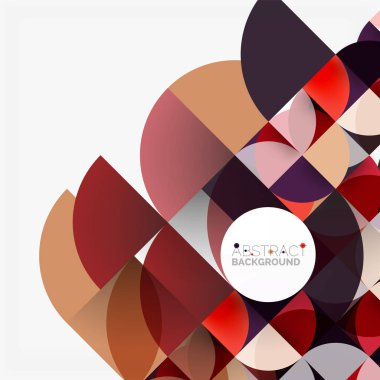 Kağıt daire kesim, mozaik mix geometrik desen tasarım