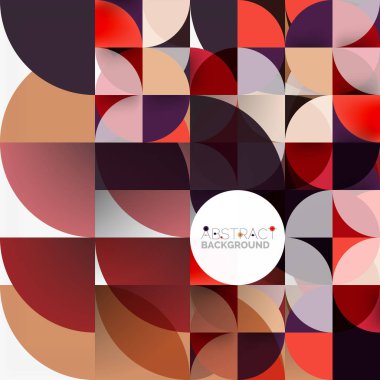 Kağıt daire kesim, mozaik mix geometrik desen tasarım