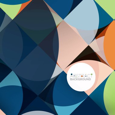 Kağıt daire kesim, mozaik mix geometrik desen tasarım