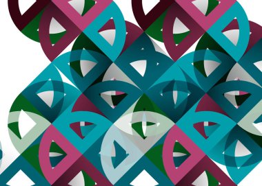 Kağıt daire kesim, mozaik mix geometrik desen tasarım