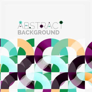 Modern geometrik desen tasarım gri arka plan üzerinde renkli halkalar