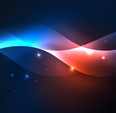 Neon ışıklı dalgalar