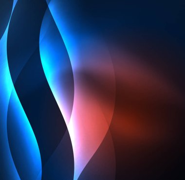 Neon ışıklı dalgalar