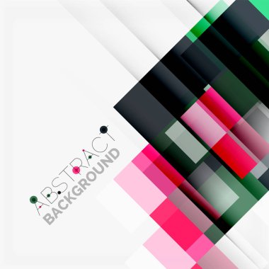 Soyut engeller şablon tasarım arka plan, beyaz, basit geometrik şekiller düz çizgiler ve dikdörtgenler