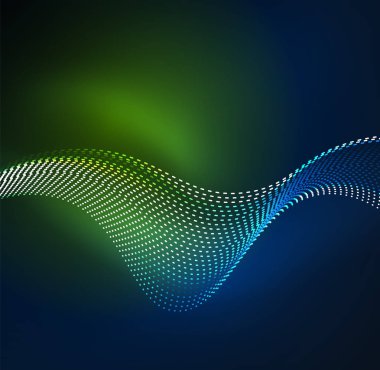 Vektör dalga parçacıklar arka plan