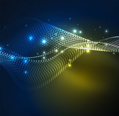 Vektör dalga parçacıklar arka plan