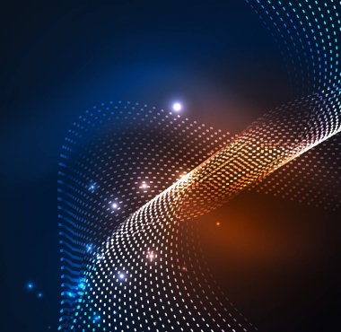 Vektör dalga parçacıklar arka plan