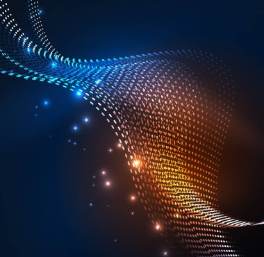 Vektör dalga parçacıklar arka plan