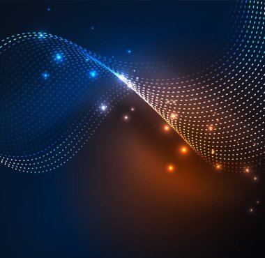 Vektör dalga parçacıklar arka plan