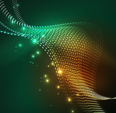 Vektör dalga parçacıklar arka plan