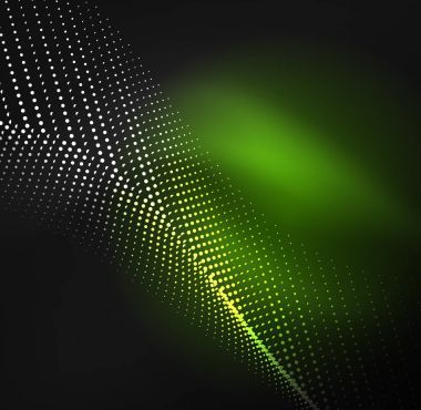 parlayan parçacıkların 3D ışıklı dalga