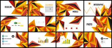 Modern üçgen sunu şablonu