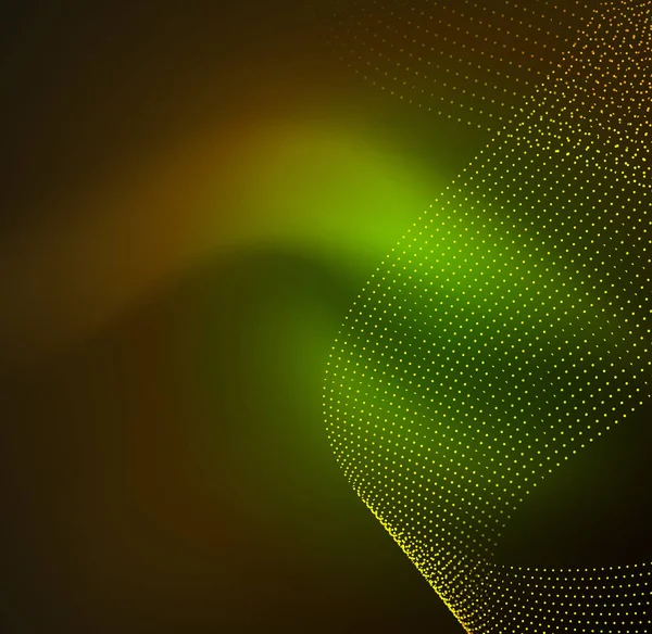 parlayan parçacıkların 3D ışıklı dalga