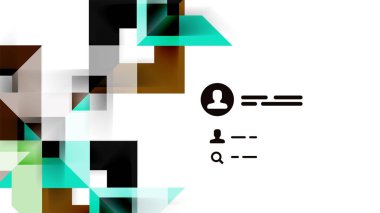 İş tanıtımı geometrik şablonu