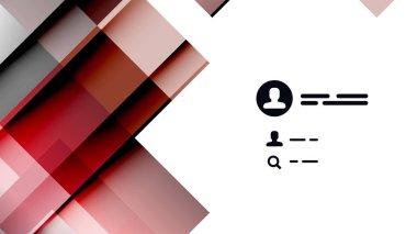 İş tanıtımı geometrik şablonu