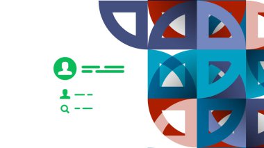 İş tanıtımı geometrik şablonu